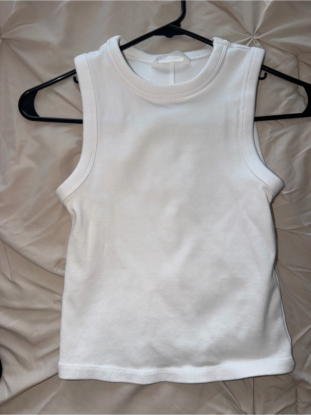 Zara Women's White Ribbed Tank